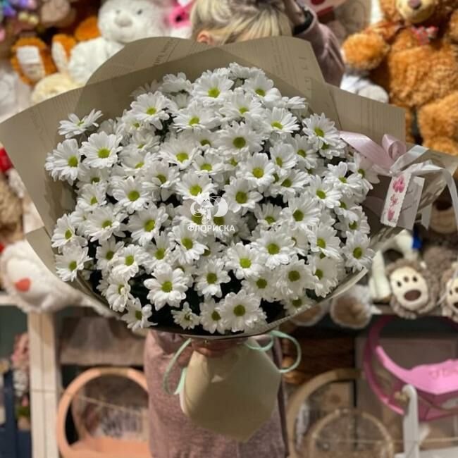 Букет из хризантем &laquo;Ромашковое поле&raquo;