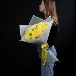 Букет из хризантем &laquo;Оранжевые краски&raquo;