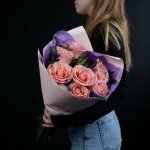 Букет из 7 розовых роз &laquo;Приятный&raquo;