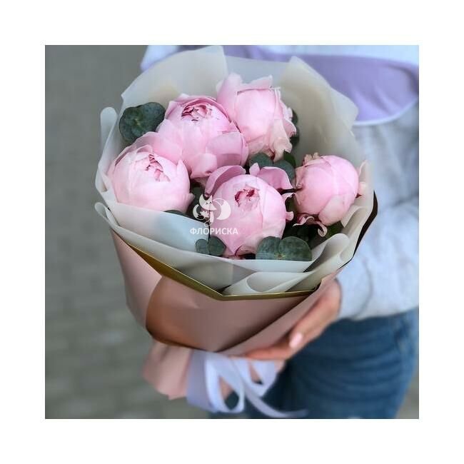 Букет с пионами &laquo;Улыбка&raquo;
