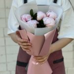 Букет с пионами &laquo;Улыбка&raquo;
