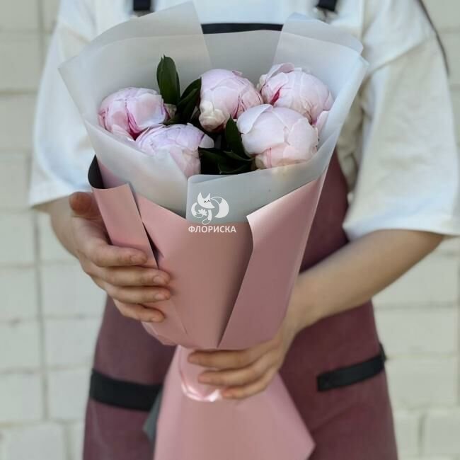 Букет с пионами &laquo;Улыбка&raquo;