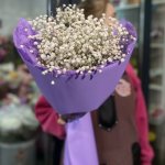 Букет с гипсофилой &laquo;Белоснежка&raquo;