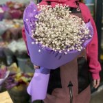 Букет с гипсофилой &laquo;Белоснежка&raquo;