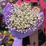 Букет с гипсофилой &laquo;Белоснежка&raquo;