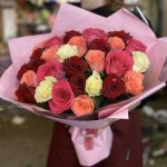 Букет с розами &laquo;Лаундж&raquo;