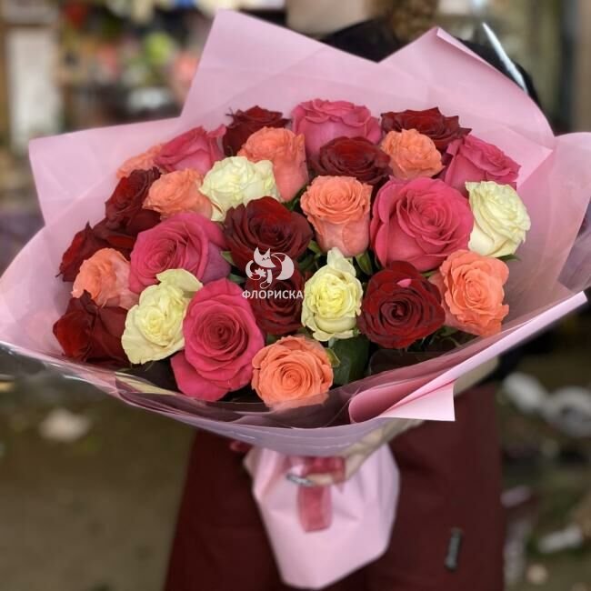 Букет с розами &laquo;Лаундж&raquo;