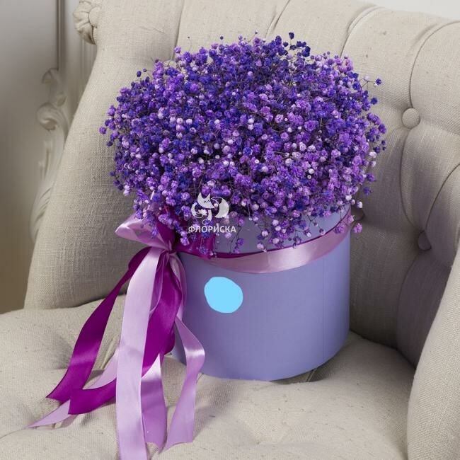 Цветы в коробке &laquo;Сиреневый&raquo;