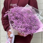 Букет с гипсофилой &laquo;Сиреневый сон&raquo;