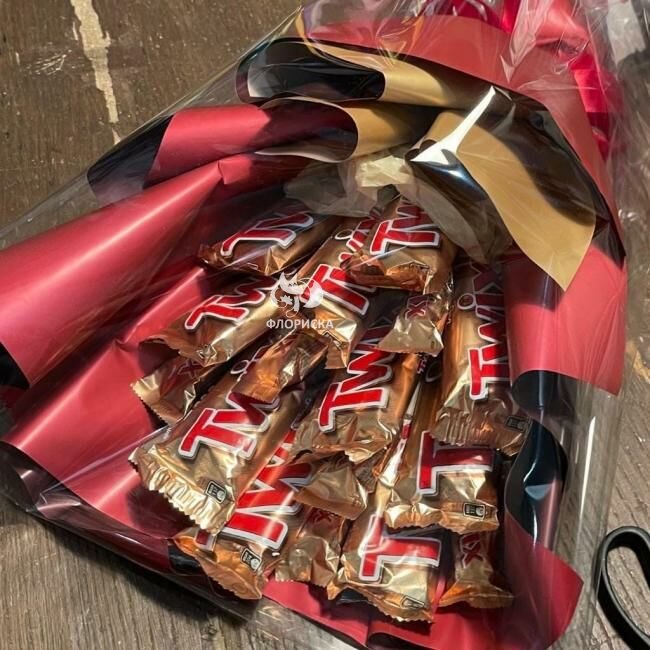 Съедобный букет &laquo;Твикс&raquo;