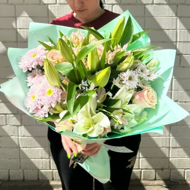 Сборный букет &laquo;Розовый пудинг&raquo;