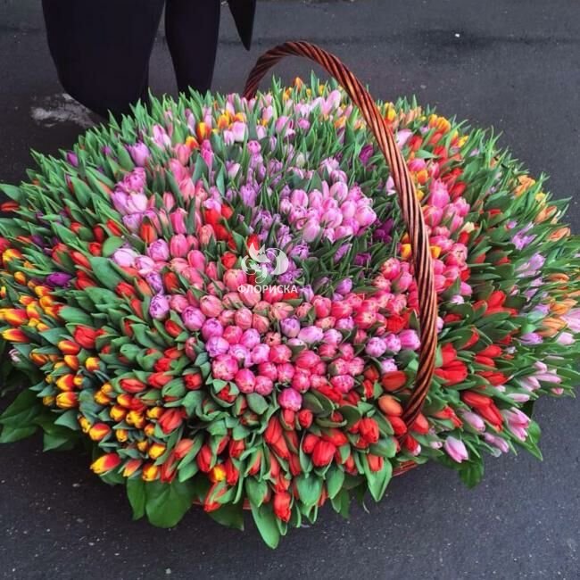 Букет с тюльпанами &laquo;Мега&raquo;