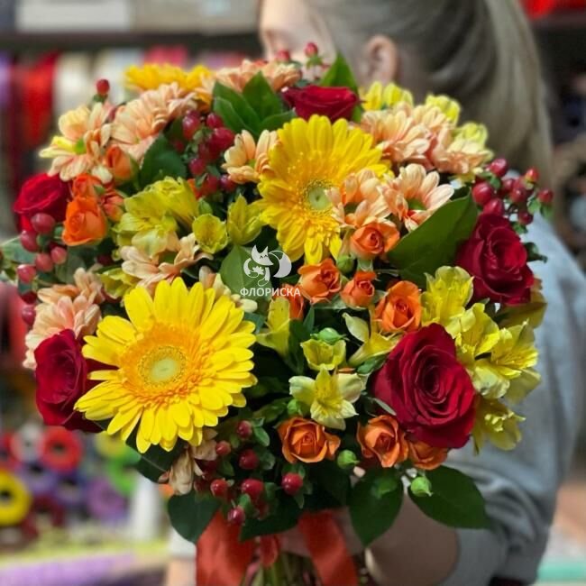 Сборный букет &laquo;Солнышко в руках&raquo;