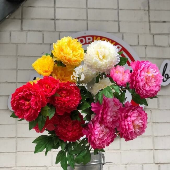 Букет искусственный &laquo;&lrm;Большой пион&raquo;