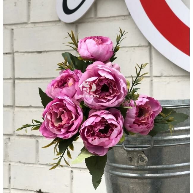 Букет искусственный &laquo;&lrm;Нежный пион&raquo;