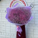 Букет из розовой гипсофилы &laquo;Чудо света&raquo;