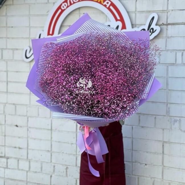 Букет из розовой гипсофилы &laquo;Чудо света&raquo;