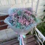 Букет с гипсофилой &laquo;Луч надежды&raquo;