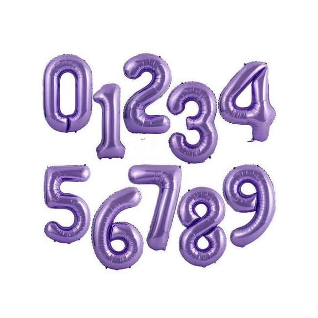 Воздушный шар &laquo;Сиреневая цифра&raquo;