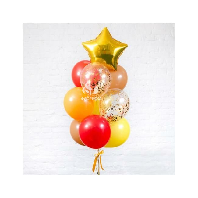 Композиция из шаров &laquo;Огненный вечер&raquo;