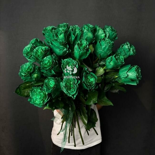 Букет с розами &laquo;Зеленый&raquo;