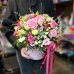 Цветы в коробке &laquo;Розовые грёзы&raquo;