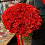 Букет из 101 красной розы &laquo;Алый закат&raquo;