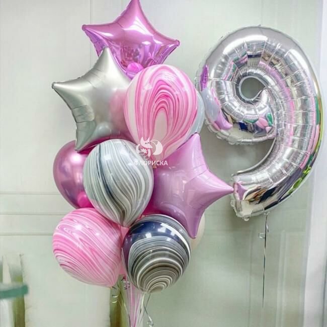 Композиция из шаров &laquo;9&raquo;