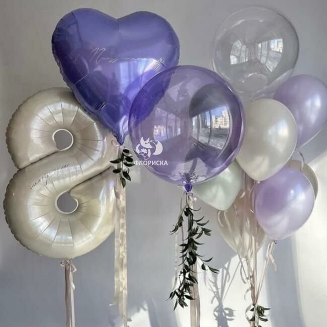 Композиция из шаров &laquo;Восемь&raquo;