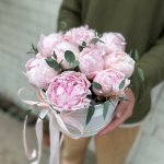 Пионы в коробке &laquo;Провокация любви&raquo;