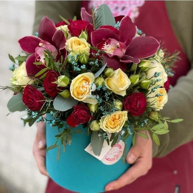 Цветы в коробке &laquo;Вдыхая осень&raquo;