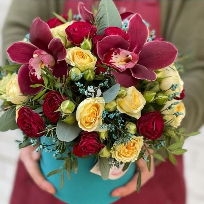 Цветы в коробке &laquo;Вдыхая осень&raquo;