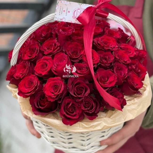 Цветы в корзине  &laquo;Соблазн&raquo;