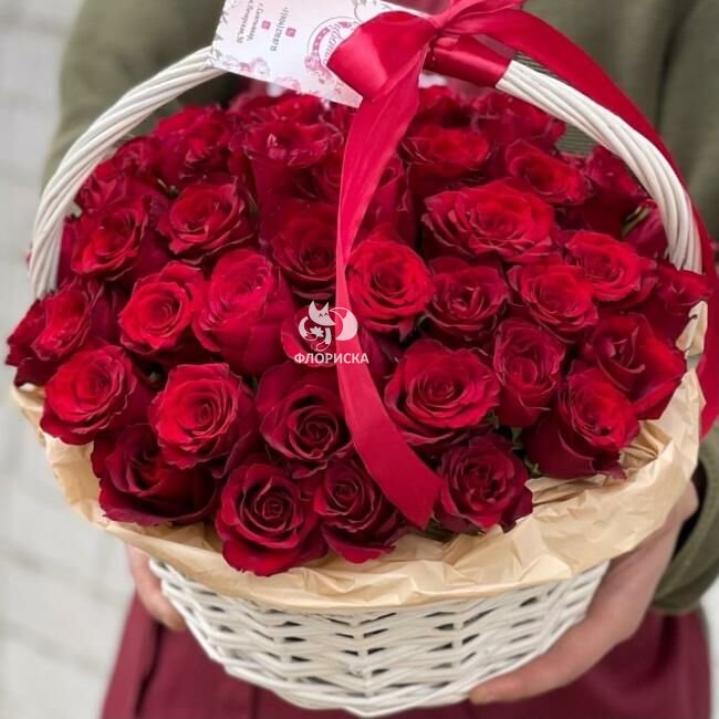 Цветы в корзине  &laquo;Соблазн&raquo;