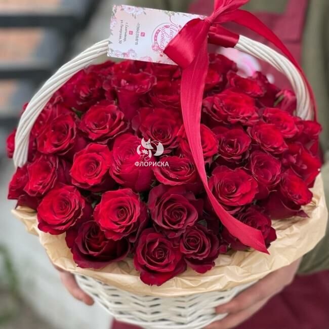 Цветы в корзине  &laquo;Соблазн&raquo;
