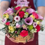 Цветы в корзине  &laquo;Дивный сад&raquo;