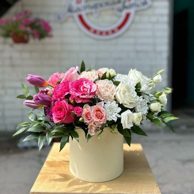 Цветы в коробке &laquo;Градиент&raquo;