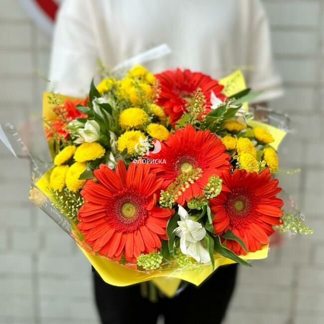 Сборный букет &laquo;Оранжевые грезы&raquo;