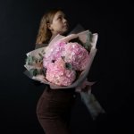 Букет из 5 розовых гортензий &laquo;Счастье розового цвета&raquo;