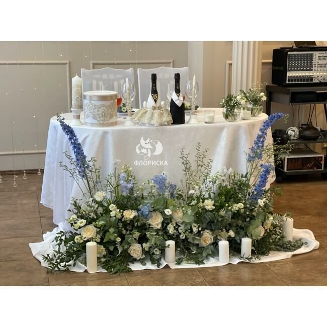 Оформление свадьбы живыми цветами