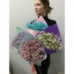 Букет с гипсофилой &laquo;Минивен&raquo;