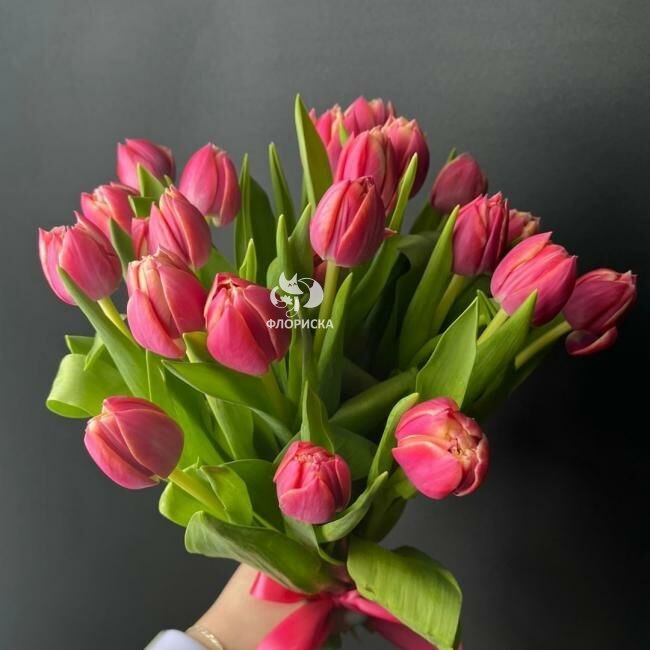 Букет из пионовидных тюльпанов &laquo;Бодрое утро&raquo;