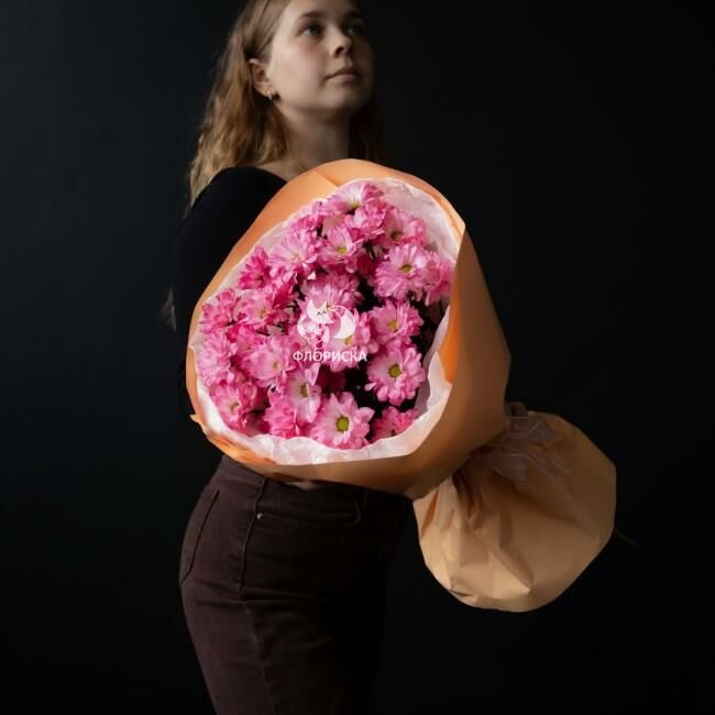 Букет с хризантемами &laquo;Эва&raquo;