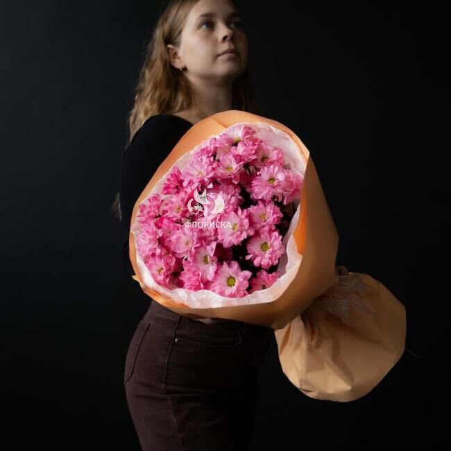 Букет с хризантемами &laquo;Эва&raquo;