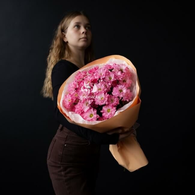 Букет с хризантемами &laquo;Эва&raquo;