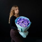 Букет с хризантемами &laquo;Голубка&raquo;