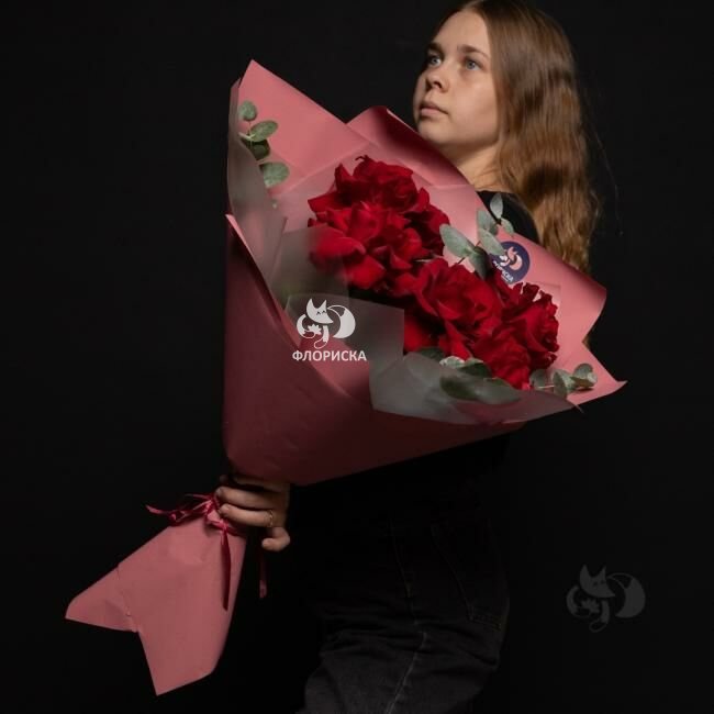Букет с французскими розами &laquo;Француженка&raquo;