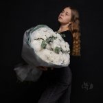 Букет с хризантемами &laquo;Мой ангел&raquo;