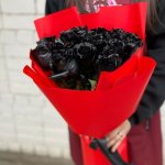Букет из черной розы &laquo;Графит&raquo;