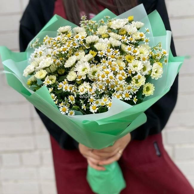 Букет с ромашками &laquo;День семьи&raquo;